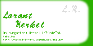 lorant merkel business card